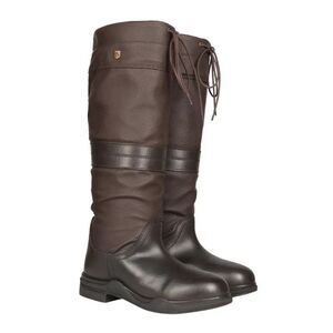Hy Womens/Ladies Mossley Buff Leather Country Boots / Brown
